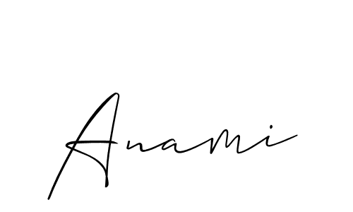 You should practise on your own different ways (Allison_Script) to write your name (Anami) in signature. don't let someone else do it for you. Anami signature style 2 images and pictures png