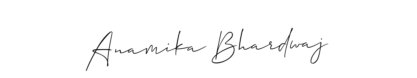 Also we have Anamika Bhardwaj name is the best signature style. Create professional handwritten signature collection using Allison_Script autograph style. Anamika Bhardwaj signature style 2 images and pictures png