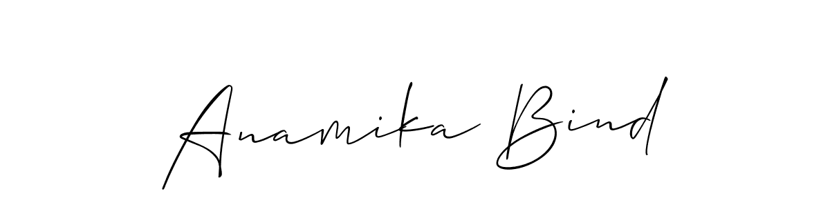 if you are searching for the best signature style for your name Anamika Bind. so please give up your signature search. here we have designed multiple signature styles  using Allison_Script. Anamika Bind signature style 2 images and pictures png