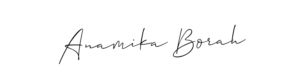 Also we have Anamika Borah name is the best signature style. Create professional handwritten signature collection using Allison_Script autograph style. Anamika Borah signature style 2 images and pictures png