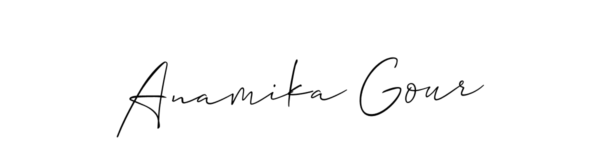 How to Draw Anamika Gour signature style? Allison_Script is a latest design signature styles for name Anamika Gour. Anamika Gour signature style 2 images and pictures png