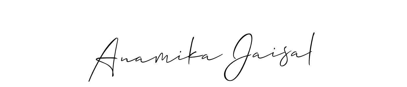 Check out images of Autograph of Anamika Jaisal name. Actor Anamika Jaisal Signature Style. Allison_Script is a professional sign style online. Anamika Jaisal signature style 2 images and pictures png