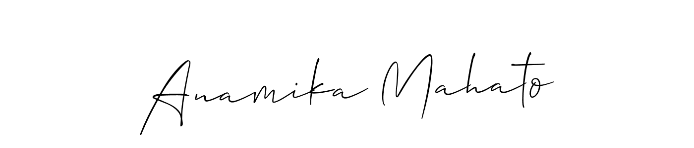 How to make Anamika Mahato signature? Allison_Script is a professional autograph style. Create handwritten signature for Anamika Mahato name. Anamika Mahato signature style 2 images and pictures png