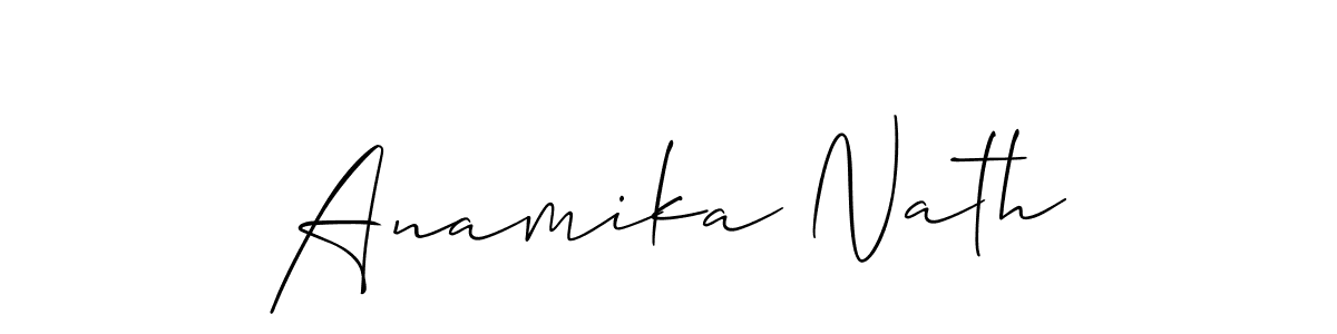 Use a signature maker to create a handwritten signature online. With this signature software, you can design (Allison_Script) your own signature for name Anamika Nath. Anamika Nath signature style 2 images and pictures png