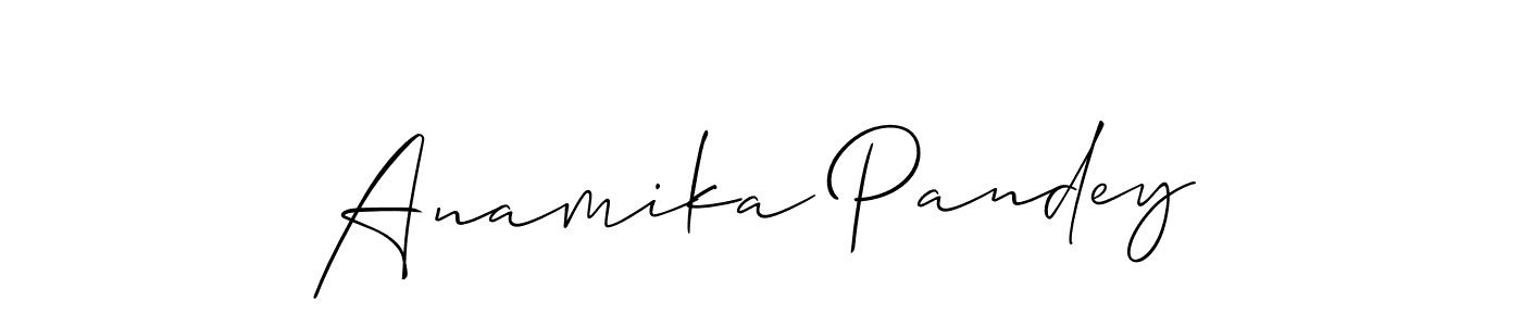 if you are searching for the best signature style for your name Anamika Pandey. so please give up your signature search. here we have designed multiple signature styles  using Allison_Script. Anamika Pandey signature style 2 images and pictures png