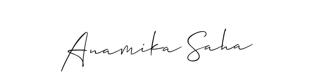 It looks lik you need a new signature style for name Anamika Saha. Design unique handwritten (Allison_Script) signature with our free signature maker in just a few clicks. Anamika Saha signature style 2 images and pictures png