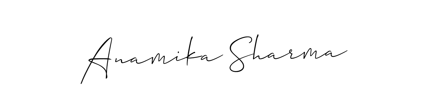 Similarly Allison_Script is the best handwritten signature design. Signature creator online .You can use it as an online autograph creator for name Anamika Sharma. Anamika Sharma signature style 2 images and pictures png