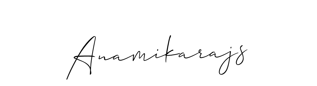 Make a beautiful signature design for name Anamikarajs. With this signature (Allison_Script) style, you can create a handwritten signature for free. Anamikarajs signature style 2 images and pictures png