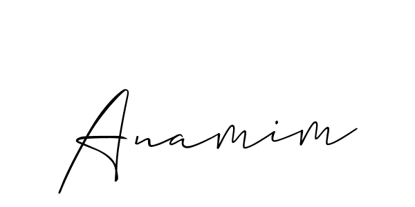 How to make Anamim name signature. Use Allison_Script style for creating short signs online. This is the latest handwritten sign. Anamim signature style 2 images and pictures png