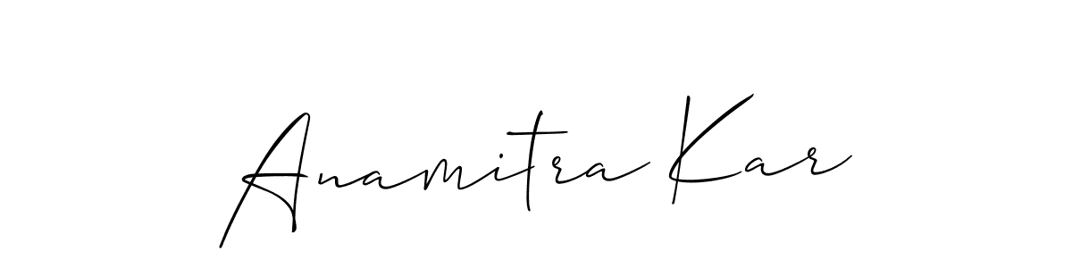 How to make Anamitra Kar signature? Allison_Script is a professional autograph style. Create handwritten signature for Anamitra Kar name. Anamitra Kar signature style 2 images and pictures png