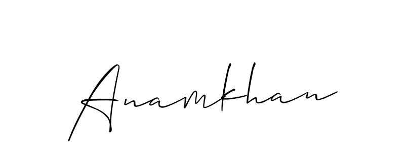 Anamkhan stylish signature style. Best Handwritten Sign (Allison_Script) for my name. Handwritten Signature Collection Ideas for my name Anamkhan. Anamkhan signature style 2 images and pictures png