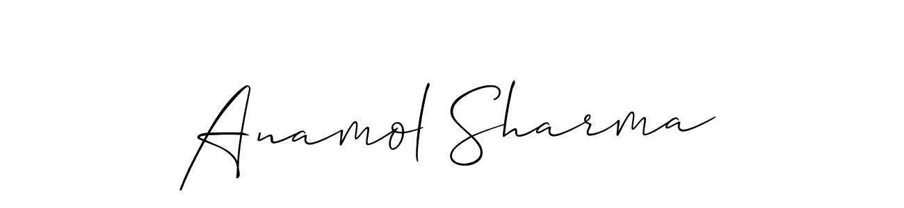 You should practise on your own different ways (Allison_Script) to write your name (Anamol Sharma) in signature. don't let someone else do it for you. Anamol Sharma signature style 2 images and pictures png