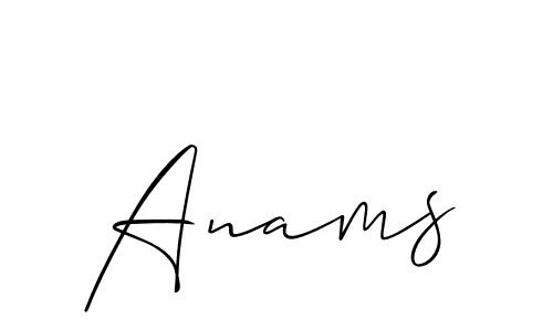 Check out images of Autograph of Anams name. Actor Anams Signature Style. Allison_Script is a professional sign style online. Anams signature style 2 images and pictures png