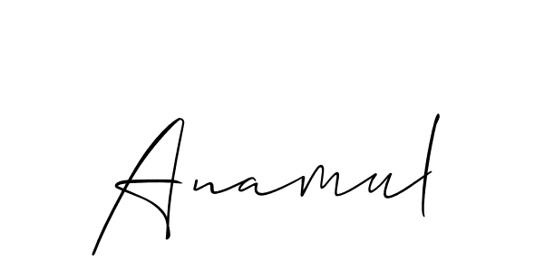 Make a short Anamul signature style. Manage your documents anywhere anytime using Allison_Script. Create and add eSignatures, submit forms, share and send files easily. Anamul signature style 2 images and pictures png