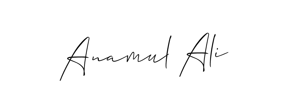 Create a beautiful signature design for name Anamul Ali. With this signature (Allison_Script) fonts, you can make a handwritten signature for free. Anamul Ali signature style 2 images and pictures png