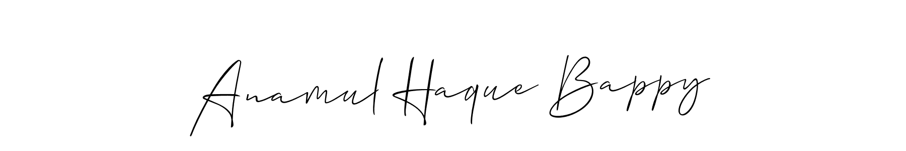 Similarly Allison_Script is the best handwritten signature design. Signature creator online .You can use it as an online autograph creator for name Anamul Haque Bappy. Anamul Haque Bappy signature style 2 images and pictures png