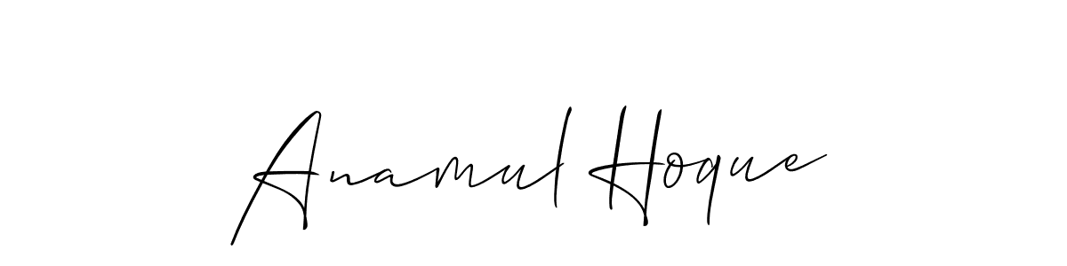 Make a short Anamul Hoque signature style. Manage your documents anywhere anytime using Allison_Script. Create and add eSignatures, submit forms, share and send files easily. Anamul Hoque signature style 2 images and pictures png