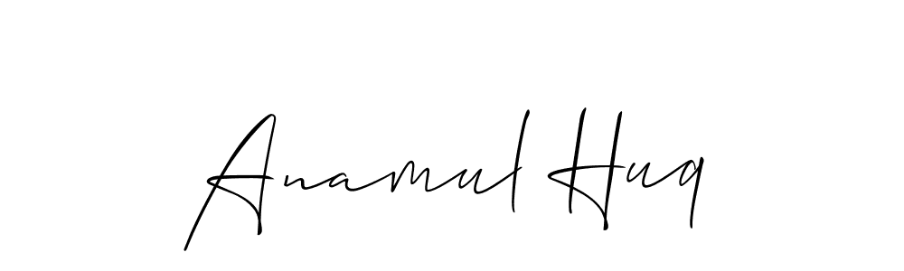 You should practise on your own different ways (Allison_Script) to write your name (Anamul Huq) in signature. don't let someone else do it for you. Anamul Huq signature style 2 images and pictures png