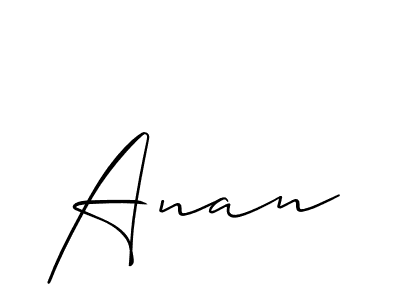 Create a beautiful signature design for name Anan. With this signature (Allison_Script) fonts, you can make a handwritten signature for free. Anan signature style 2 images and pictures png