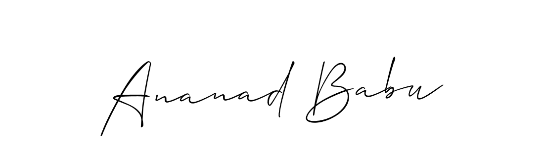 It looks lik you need a new signature style for name Ananad Babu. Design unique handwritten (Allison_Script) signature with our free signature maker in just a few clicks. Ananad Babu signature style 2 images and pictures png