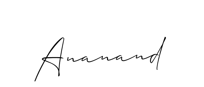How to make Ananand name signature. Use Allison_Script style for creating short signs online. This is the latest handwritten sign. Ananand signature style 2 images and pictures png