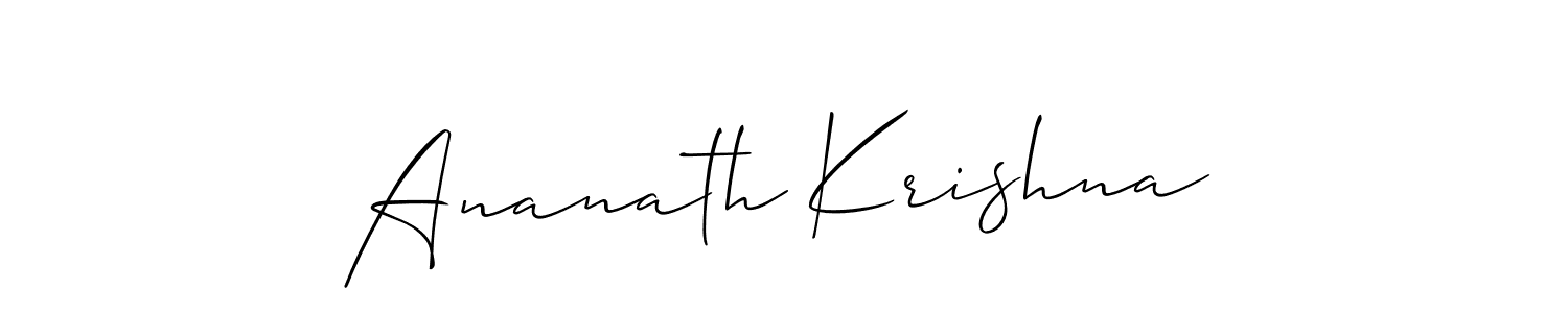 Create a beautiful signature design for name Ananath Krishna. With this signature (Allison_Script) fonts, you can make a handwritten signature for free. Ananath Krishna signature style 2 images and pictures png