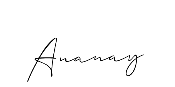 It looks lik you need a new signature style for name Ananay. Design unique handwritten (Allison_Script) signature with our free signature maker in just a few clicks. Ananay signature style 2 images and pictures png