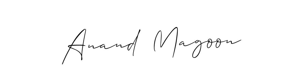 Make a beautiful signature design for name Anand  Magoon. With this signature (Allison_Script) style, you can create a handwritten signature for free. Anand  Magoon signature style 2 images and pictures png