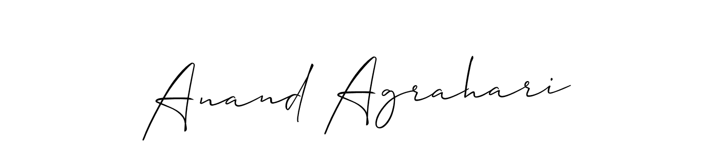 if you are searching for the best signature style for your name Anand Agrahari. so please give up your signature search. here we have designed multiple signature styles  using Allison_Script. Anand Agrahari signature style 2 images and pictures png