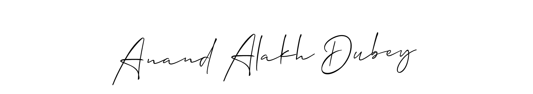 It looks lik you need a new signature style for name Anand Alakh Dubey. Design unique handwritten (Allison_Script) signature with our free signature maker in just a few clicks. Anand Alakh Dubey signature style 2 images and pictures png