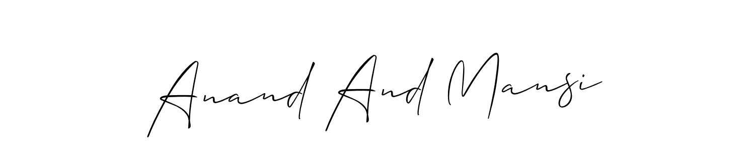 This is the best signature style for the Anand And Mansi name. Also you like these signature font (Allison_Script). Mix name signature. Anand And Mansi signature style 2 images and pictures png