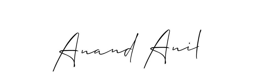 It looks lik you need a new signature style for name Anand Anil. Design unique handwritten (Allison_Script) signature with our free signature maker in just a few clicks. Anand Anil signature style 2 images and pictures png