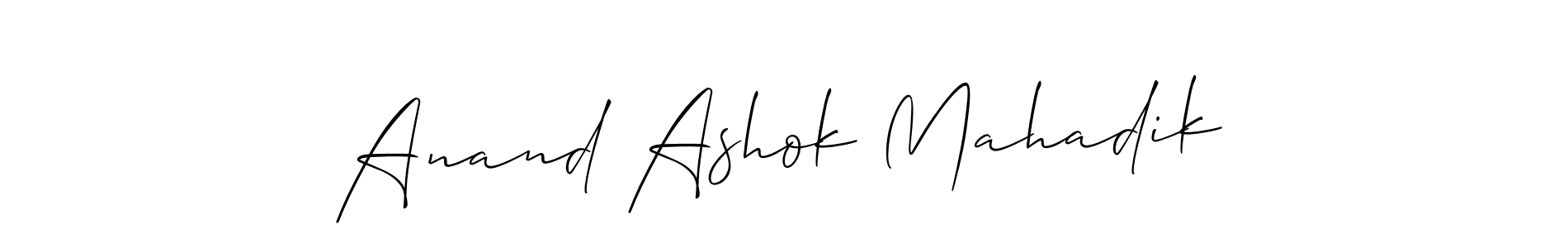 This is the best signature style for the Anand Ashok Mahadik name. Also you like these signature font (Allison_Script). Mix name signature. Anand Ashok Mahadik signature style 2 images and pictures png