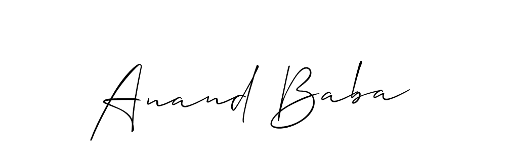 Also we have Anand Baba name is the best signature style. Create professional handwritten signature collection using Allison_Script autograph style. Anand Baba signature style 2 images and pictures png