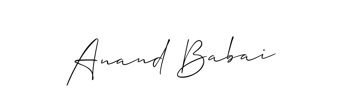 Also You can easily find your signature by using the search form. We will create Anand Babai name handwritten signature images for you free of cost using Allison_Script sign style. Anand Babai signature style 2 images and pictures png