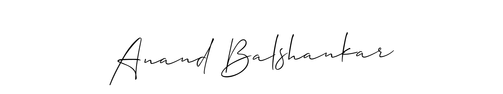 Make a beautiful signature design for name Anand Balshankar. With this signature (Allison_Script) style, you can create a handwritten signature for free. Anand Balshankar signature style 2 images and pictures png