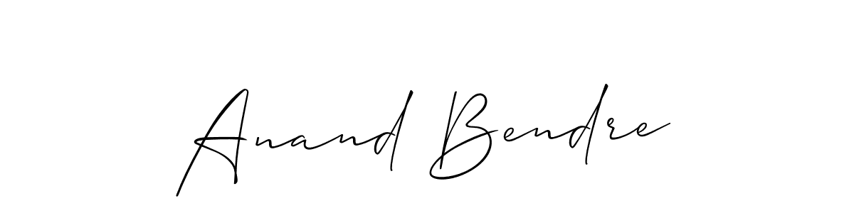 Make a short Anand Bendre signature style. Manage your documents anywhere anytime using Allison_Script. Create and add eSignatures, submit forms, share and send files easily. Anand Bendre signature style 2 images and pictures png