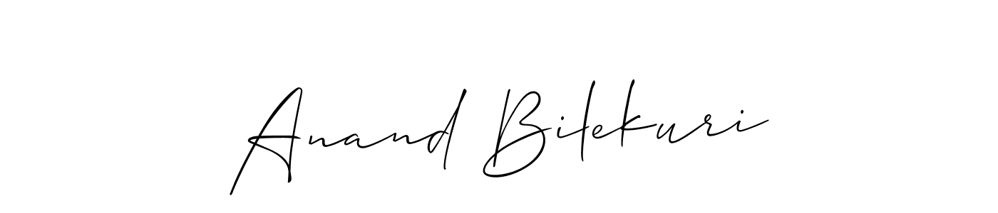 Make a beautiful signature design for name Anand Bilekuri. With this signature (Allison_Script) style, you can create a handwritten signature for free. Anand Bilekuri signature style 2 images and pictures png