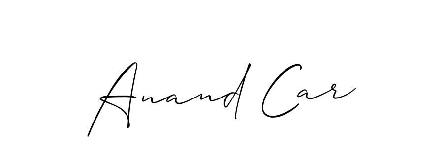 You should practise on your own different ways (Allison_Script) to write your name (Anand Car) in signature. don't let someone else do it for you. Anand Car signature style 2 images and pictures png