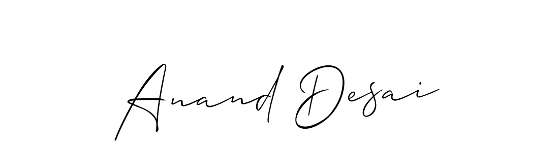 Make a short Anand Desai signature style. Manage your documents anywhere anytime using Allison_Script. Create and add eSignatures, submit forms, share and send files easily. Anand Desai signature style 2 images and pictures png
