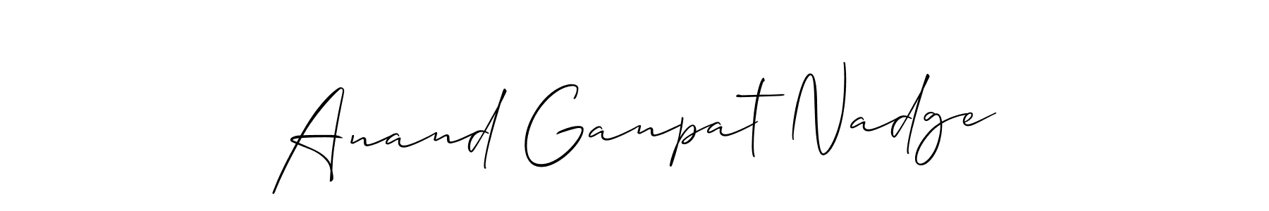 if you are searching for the best signature style for your name Anand Ganpat Nadge. so please give up your signature search. here we have designed multiple signature styles  using Allison_Script. Anand Ganpat Nadge signature style 2 images and pictures png