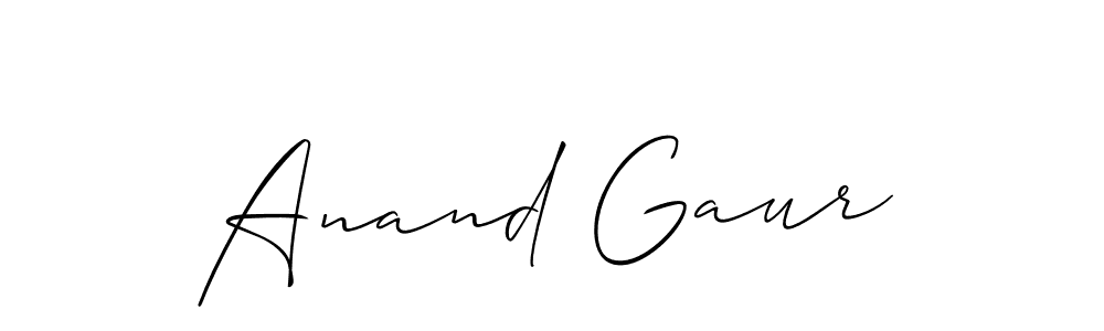 Design your own signature with our free online signature maker. With this signature software, you can create a handwritten (Allison_Script) signature for name Anand Gaur. Anand Gaur signature style 2 images and pictures png