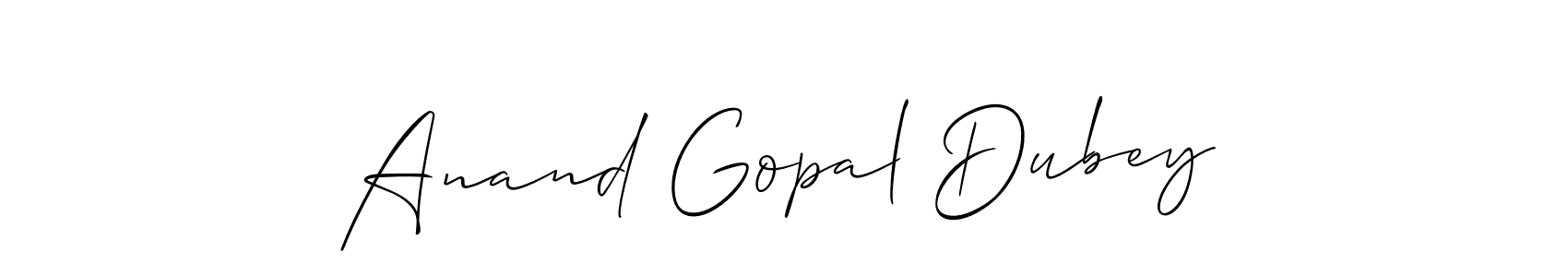 Make a beautiful signature design for name Anand Gopal Dubey. With this signature (Allison_Script) style, you can create a handwritten signature for free. Anand Gopal Dubey signature style 2 images and pictures png