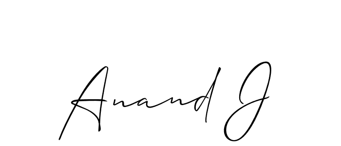 You should practise on your own different ways (Allison_Script) to write your name (Anand J) in signature. don't let someone else do it for you. Anand J signature style 2 images and pictures png