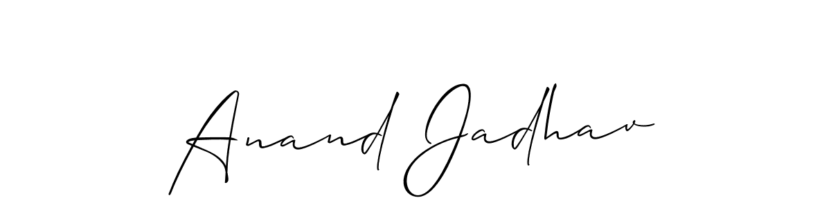 Make a beautiful signature design for name Anand Jadhav. With this signature (Allison_Script) style, you can create a handwritten signature for free. Anand Jadhav signature style 2 images and pictures png