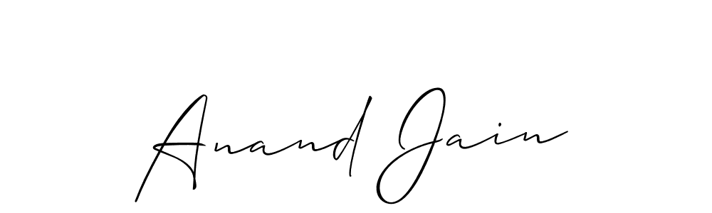 You should practise on your own different ways (Allison_Script) to write your name (Anand Jain) in signature. don't let someone else do it for you. Anand Jain signature style 2 images and pictures png