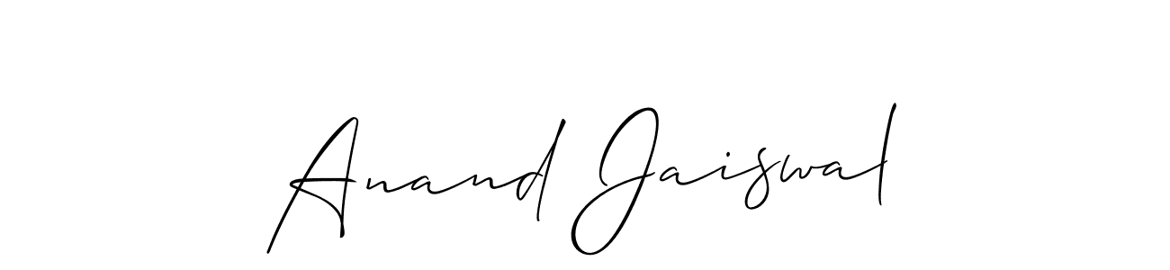 Create a beautiful signature design for name Anand Jaiswal. With this signature (Allison_Script) fonts, you can make a handwritten signature for free. Anand Jaiswal signature style 2 images and pictures png