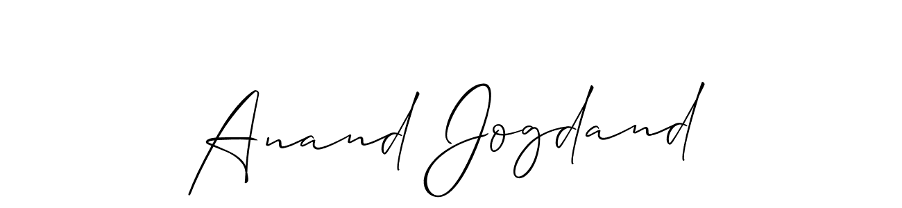 Also You can easily find your signature by using the search form. We will create Anand Jogdand name handwritten signature images for you free of cost using Allison_Script sign style. Anand Jogdand signature style 2 images and pictures png