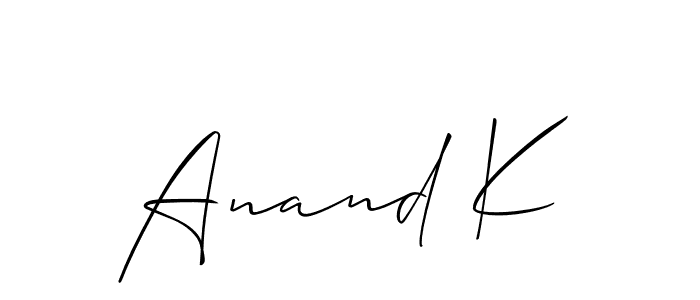 You can use this online signature creator to create a handwritten signature for the name Anand K. This is the best online autograph maker. Anand K signature style 2 images and pictures png