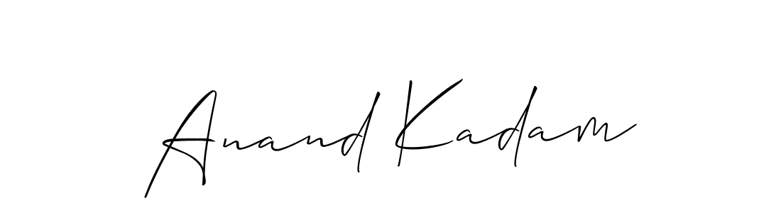 Use a signature maker to create a handwritten signature online. With this signature software, you can design (Allison_Script) your own signature for name Anand Kadam. Anand Kadam signature style 2 images and pictures png